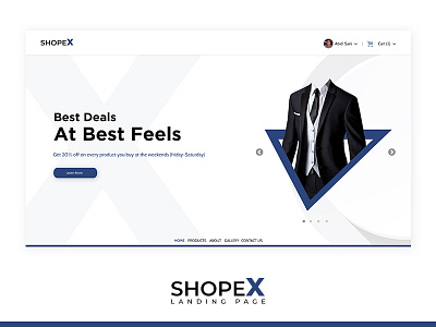ShopeX | Online Store Landing Page bangladesh design dress ecomerce ecommence landingpage online banking online booking online store typography ui ux vector