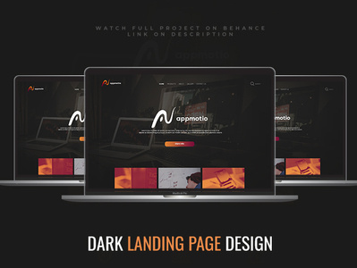 Dark Landing Page Design