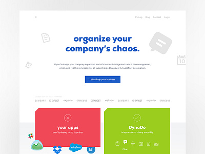 Dynado: product landing page