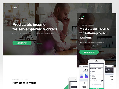 ☂ financial flat landing page mobile rwd simple