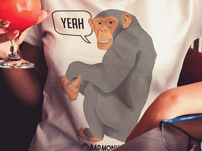 YEAH - Badmonkey apparel brand design digital drawing illustration t shirt