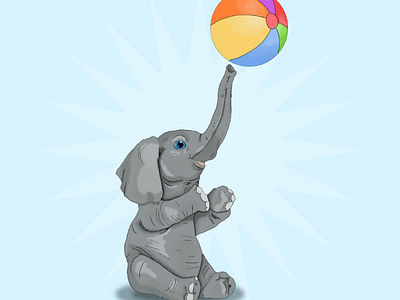 Baby elephant animal artwork design elephant illustration t shirt