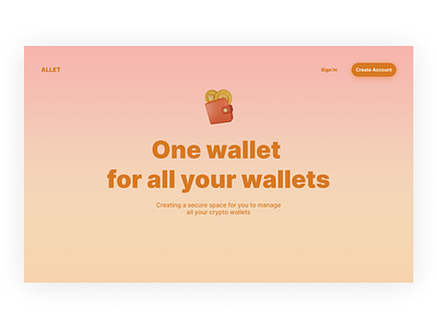 Allet - Crypto wallets Manager design figma ui ux website