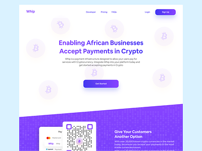 Whip - Crypto Payment Gateway blockchain crypto design nigeria ui ux web3