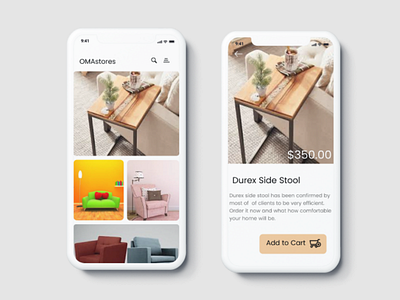 OMAstores - furniture store design inspiration ios mobil app nigeria ui ux
