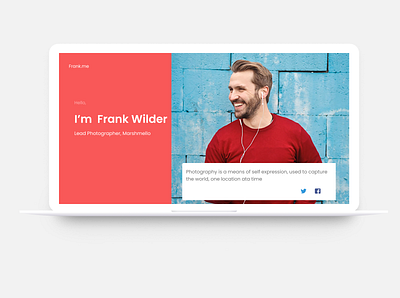 Profile Page design macbook ui ux web web design