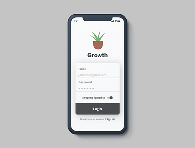 Login Screen app design design app ios ui ux