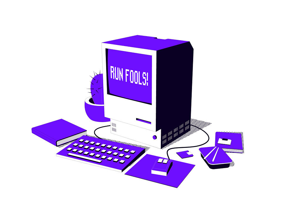 retro computer by pmfl on Dribbble