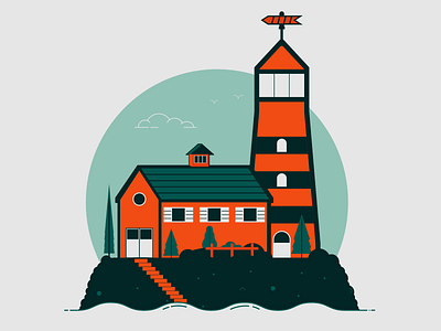 Lighthouse illustration vector