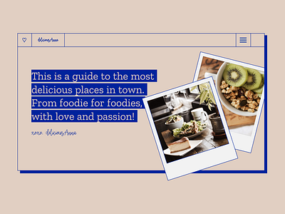 Hero section for foodie blog (30 days of web design)