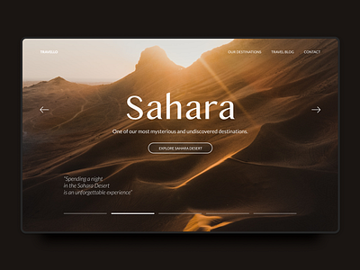 Travel agency sahara landing page