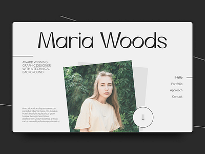 Personal portfolio design concept