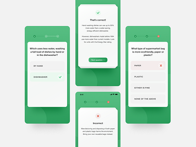 Ecological quiz eco habit tracker mobile app 🌱