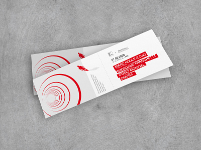 Electrica Tickets ad circles concert electrica flyer illustration music poster print red tickets