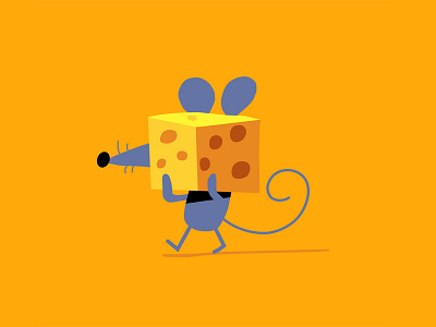 Mouse cartoon cheese design flat flat design humor humorous illustration illustrator mouse vector