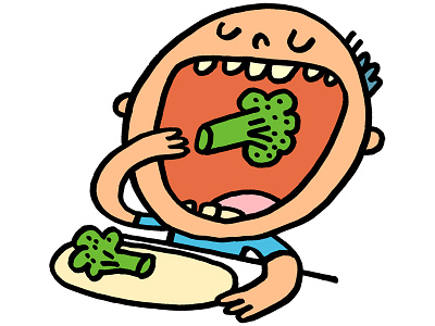 Broccoli art cartoon child children illustration illustrator kid vector