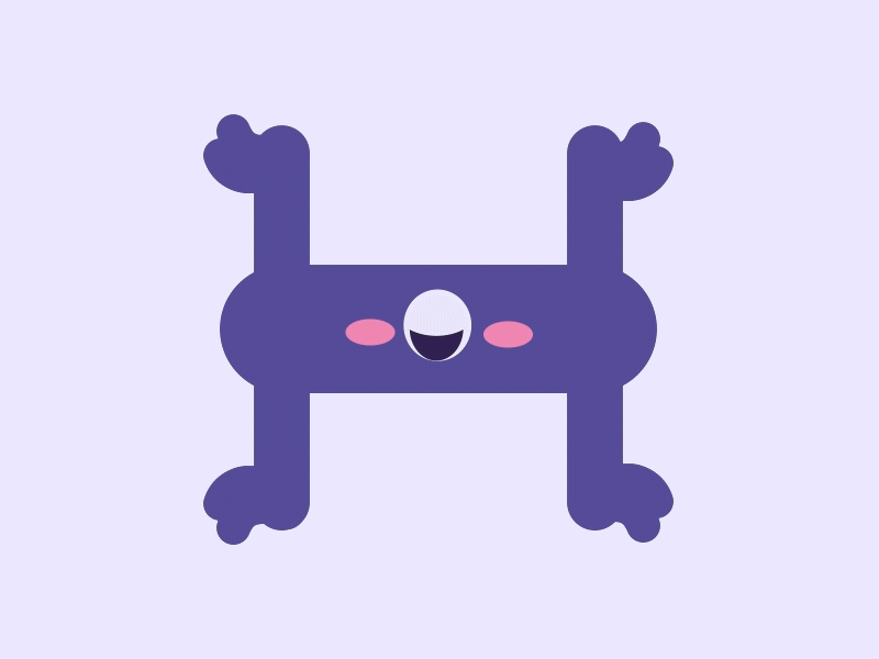 Day 8: H 36days h 36daysoftype 36daysoftype06 after effects aftereffects animation character illustration illustrator mograph motiongraphics