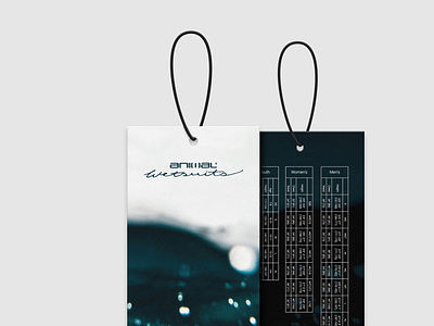 Wetsuit Swing Tags design fashion graphic design pos retail swing tag type typography wetsuit