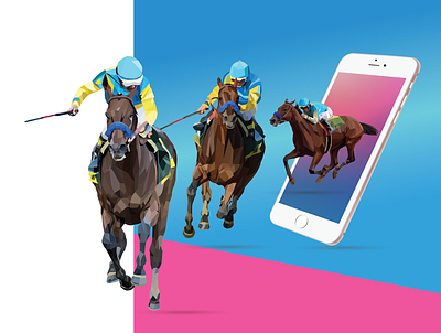 AR artwork sample artwork augmented reality design horses illustration running vector