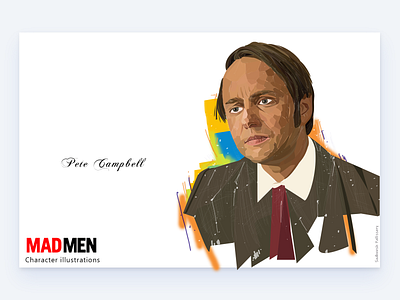 Pete Campbell art design illustration madmen portrait vector