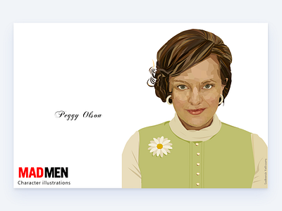 Peggy Olson art design illustration madmen portrait vector