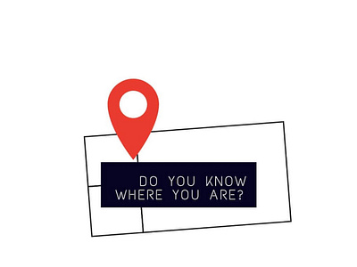 Questioning your location black flat geometric illustrator logo minimal typography