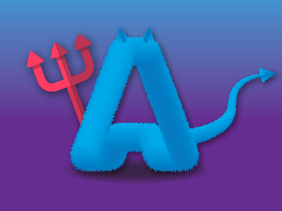 Furry evil 3d adobe colorful design fun lettering