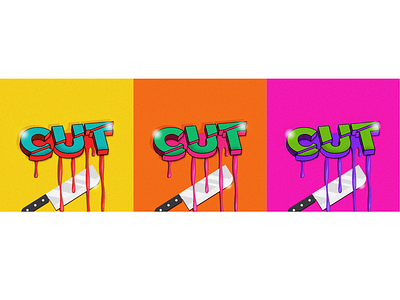 Cutting typography adobe colors fun highlights illustration liqid shadows typography