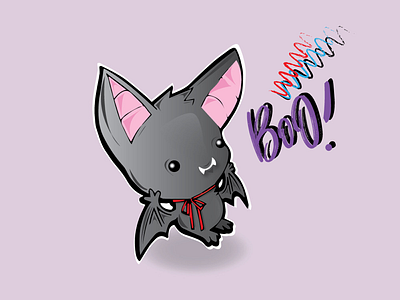 Little bat adobe animal art character cute design fun illustration mint typography