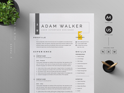 Resume/CV cover letter cover letter template creative curricular vitae cv design cv template designer resume die microsoft word minimal modern ms word professional resume resume bundle resume design resume template us letter vector word