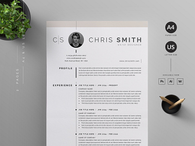 Resume/CV cover letter cover letter template creative curricular vitae cv design cv template designer resume die microsoft word minimal modern ms word professional resume resume bundle resume design resume template us letter vector word