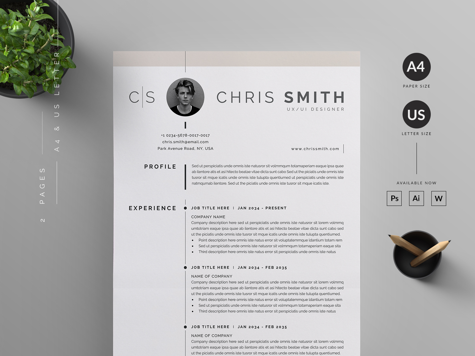 Resume/CV by Reuix Studio on Dribbble