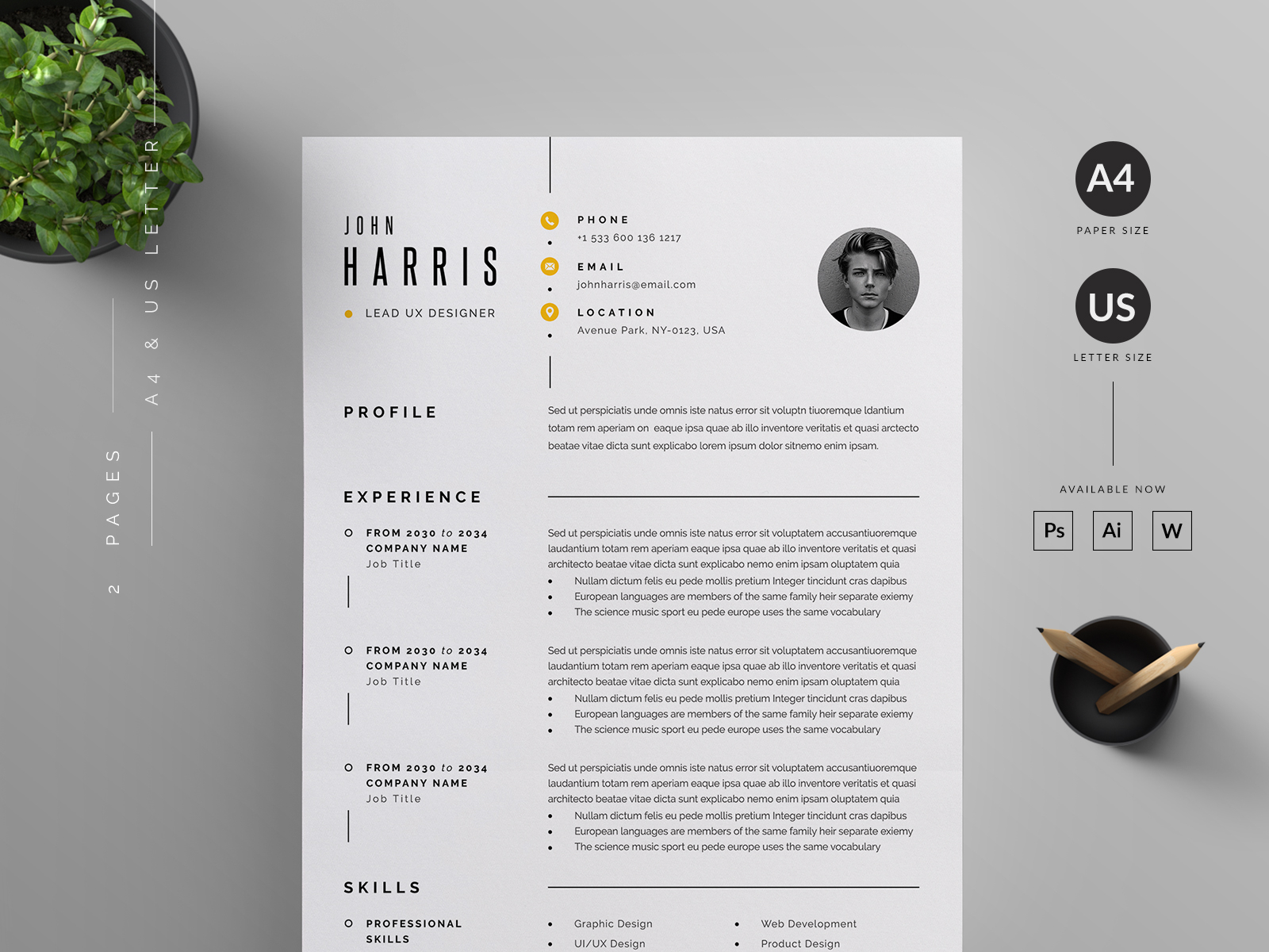 Resume/CV by Reuix Studio on Dribbble