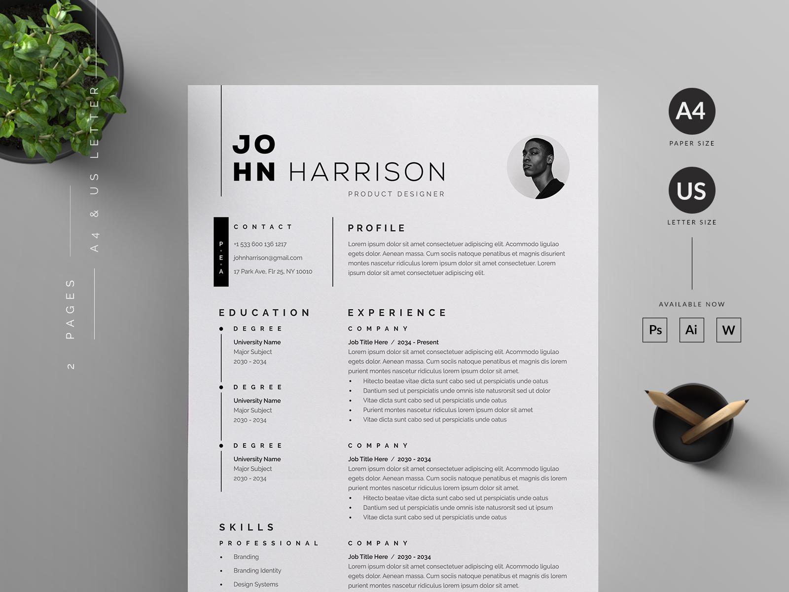 Resume/CV by Reuix Studio on Dribbble