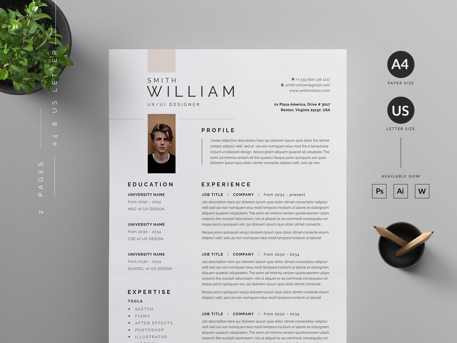 Resume/CV by Reuix Studio on Dribbble