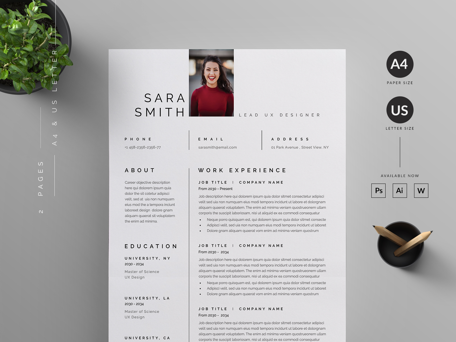 Resume/CV by Reuix Studio on Dribbble