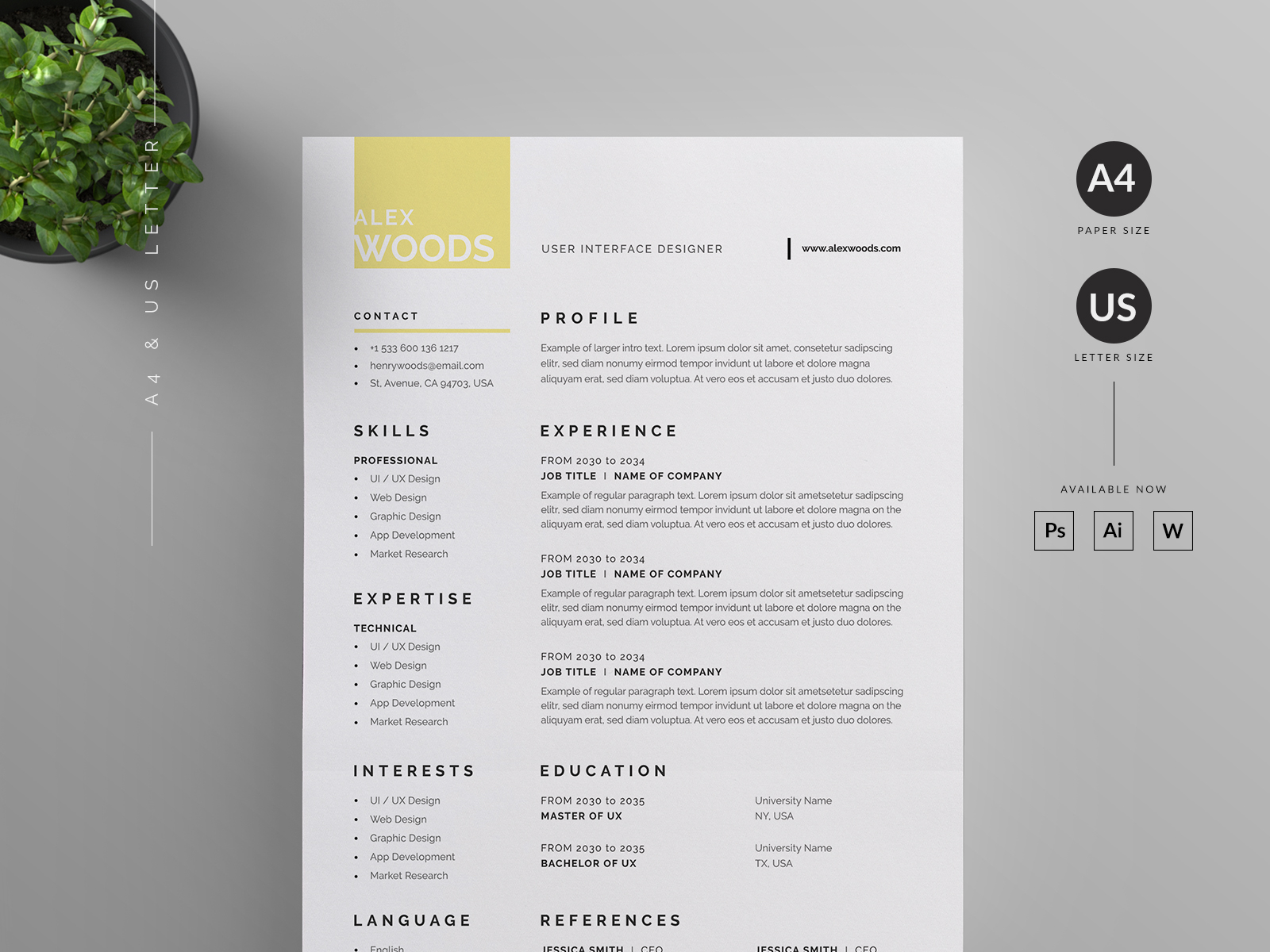 Resume/CV by Reuix Studio on Dribbble