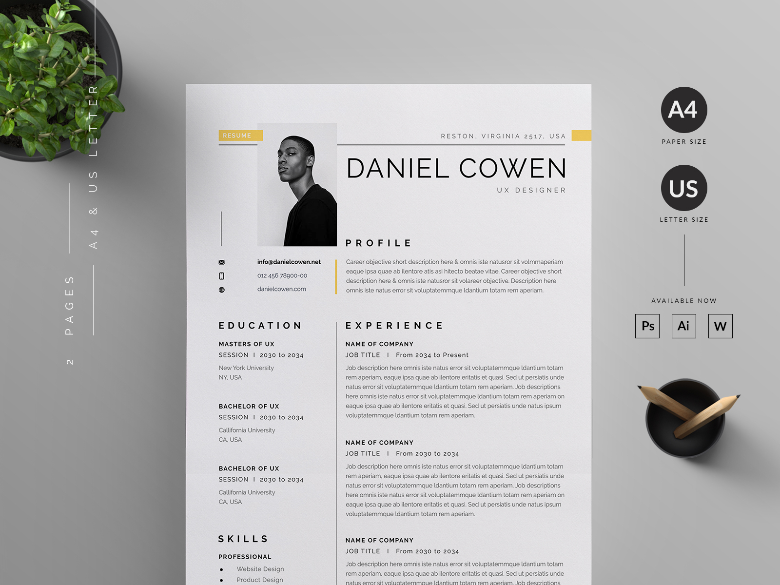 Resume/CV by Reuix Studio on Dribbble