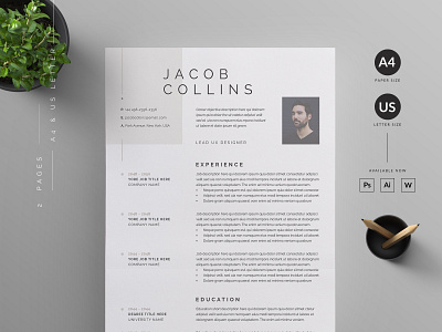 Resume/CV cover letter cover letter template creative curricular vitae cv design cv template designer resume die microsoft word minimal modern ms word professional resume resume bundle resume design resume template us letter vector word