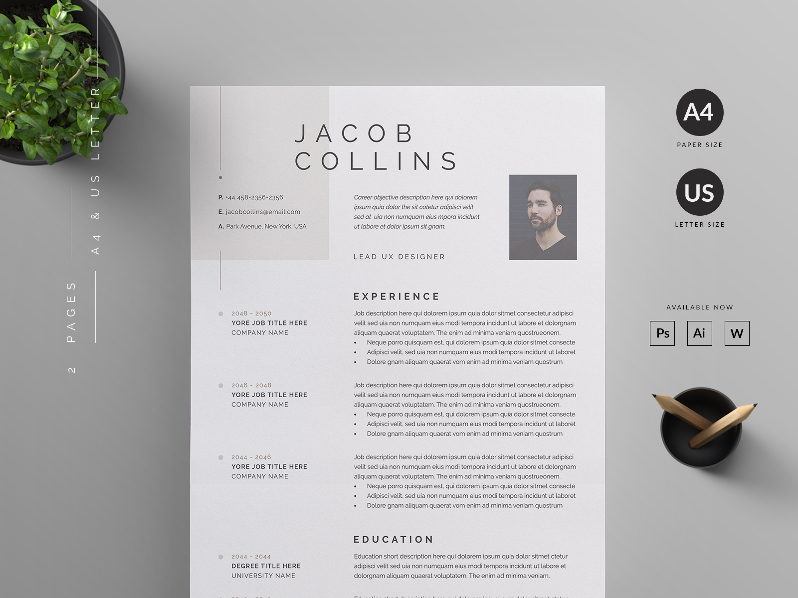 Resume/CV by Reuix Studio on Dribbble