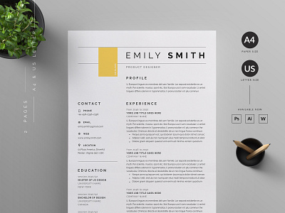 Resume/CV by Reuix Studio on Dribbble