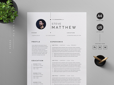 Resume/CV cover letter cover letter template creative curricular vitae cv design cv template designer resume die microsoft word minimal modern ms word professional resume resume bundle resume design resume template us letter vector word