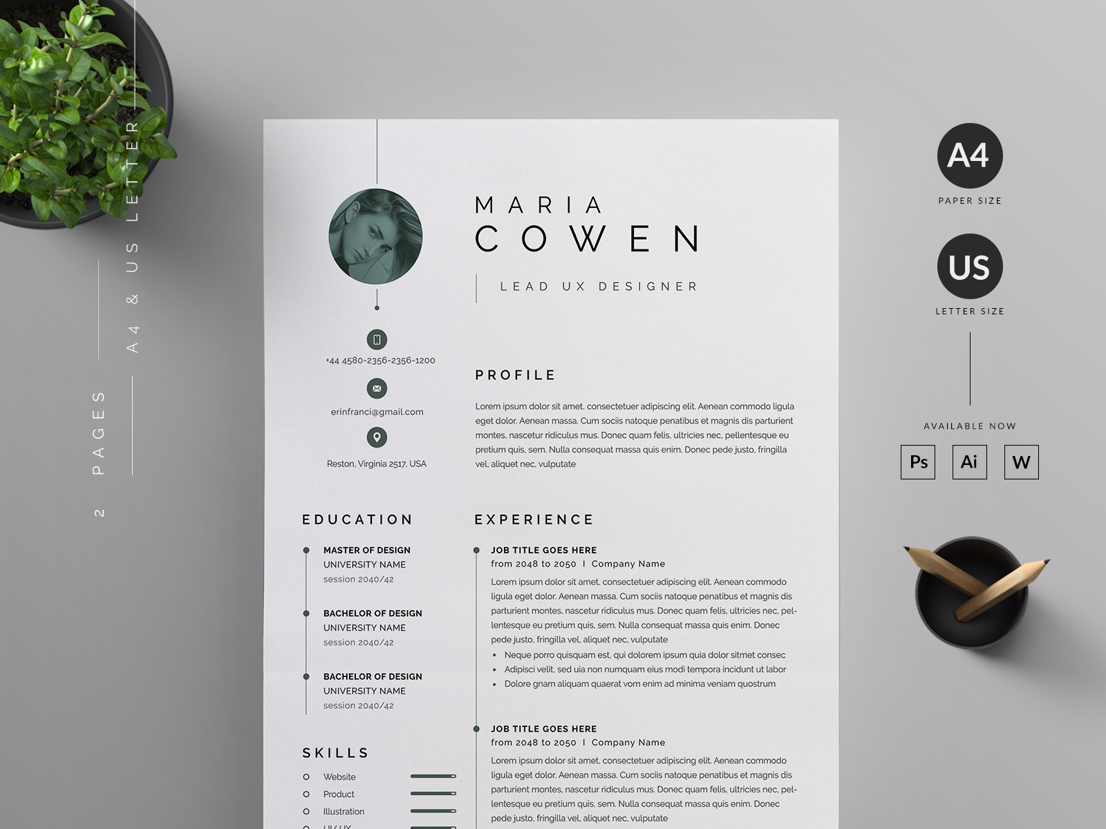 Resume Cv By Reuix Studio On Dribbble