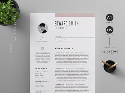 Resume/CV cover letter cover letter template creative curricular vitae cv design cv template designer resume die microsoft word minimal modern ms word professional resume resume bundle resume design resume template us letter vector word