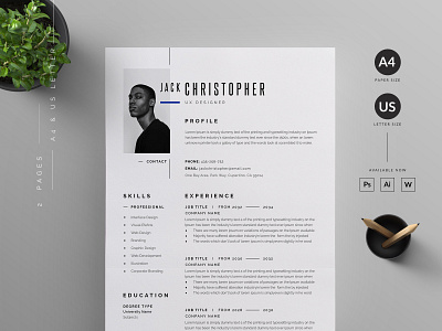 Resume/CV cover letter cover letter template creative curricular vitae cv design cv template designer resume die microsoft word minimal modern ms word professional resume resume bundle resume design resume template us letter vector word