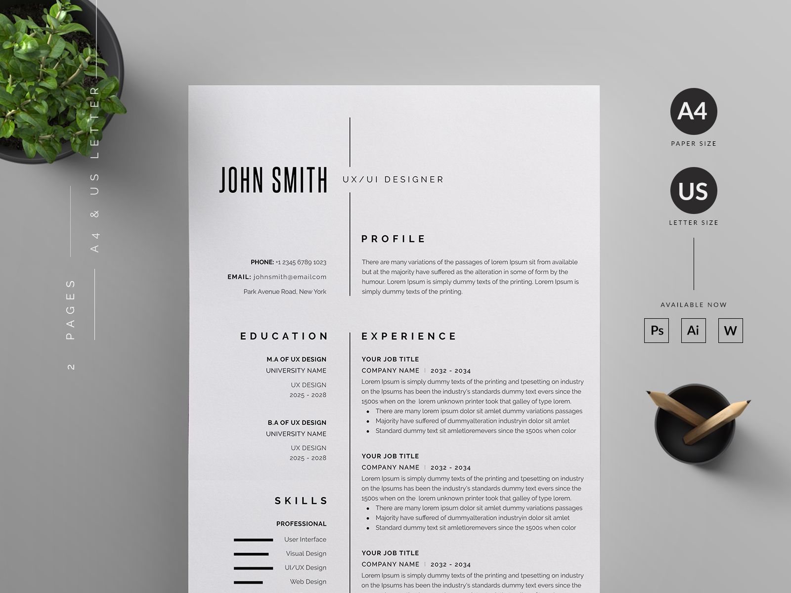 Resume/CV by Reuix Studio on Dribbble