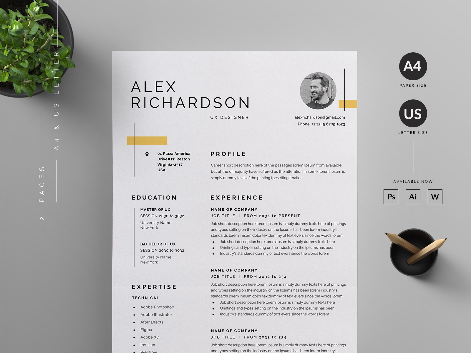 Resume/CV by Reuix Studio on Dribbble