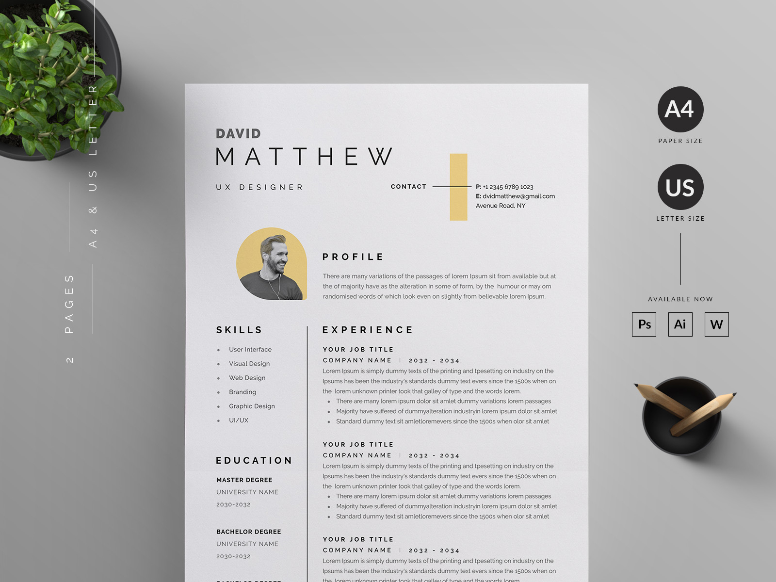 Resume/CV by Reuix Studio on Dribbble