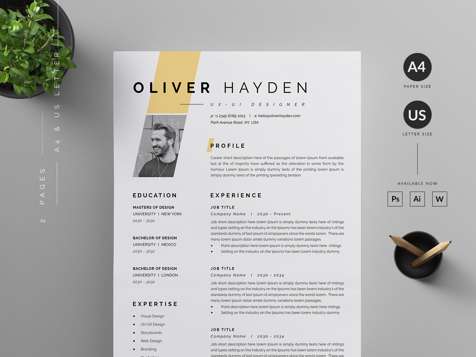 Resume/CV by Reuix Studio on Dribbble