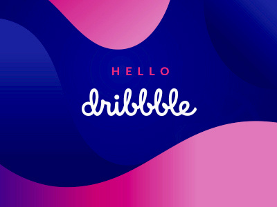 Hello dribbble! debut design dribbble first hello invitation invite lettering shot thanks